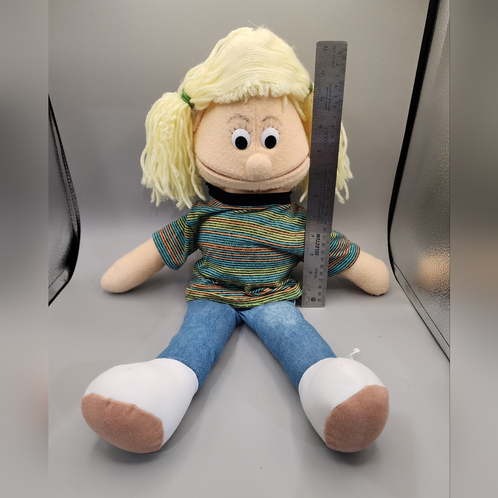 VTG Puppet Partners Blonde Pigtails Girl Hand Puppet Legs Muppet - Picture 6 of 8